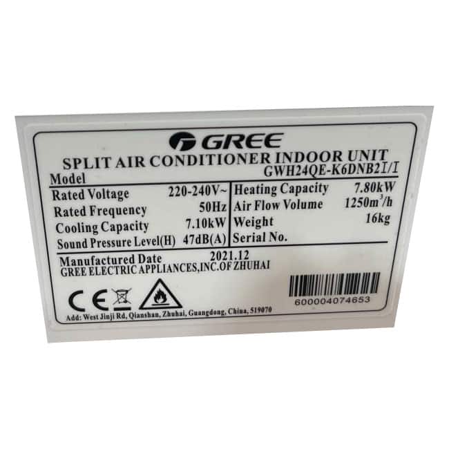 کولر گازی 24000 گری اینورتر GWH24QE-K6DNB2I