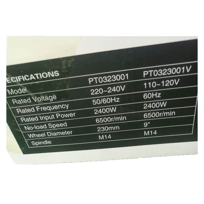 سنگ فرز پریسکوت 2400 وات 6500 دور Periscot PT0323002