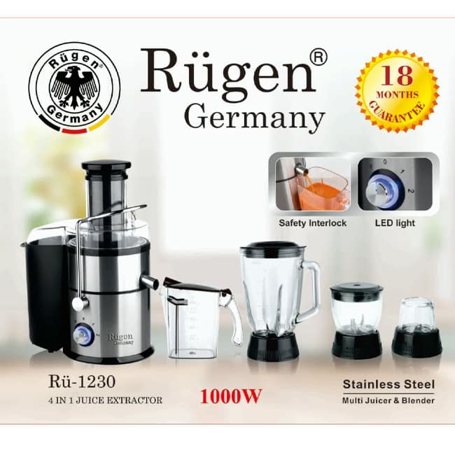 آبمیوه گیری 4 کاره روگن 1000 وات مدل RU-1230