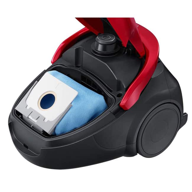 جاروبرقی کیسه ایی زرشکی سامسونگ 2000 وات مدل SC20M 2520JP