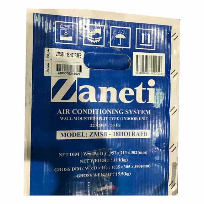 کولر گازی زانتی 18 هزار ZMSB-18HOIRAFB اسپليت ديواري